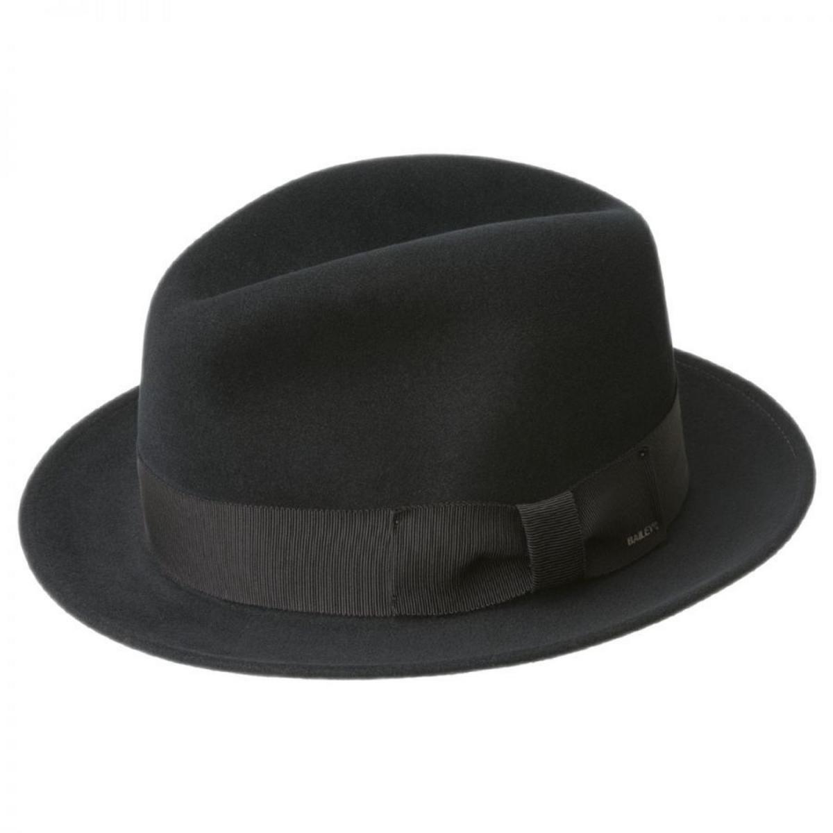 Bailey 1922 | Bogan Elite Wool Felt Fedora Hat - Classic | 130167 | lead | BLACK