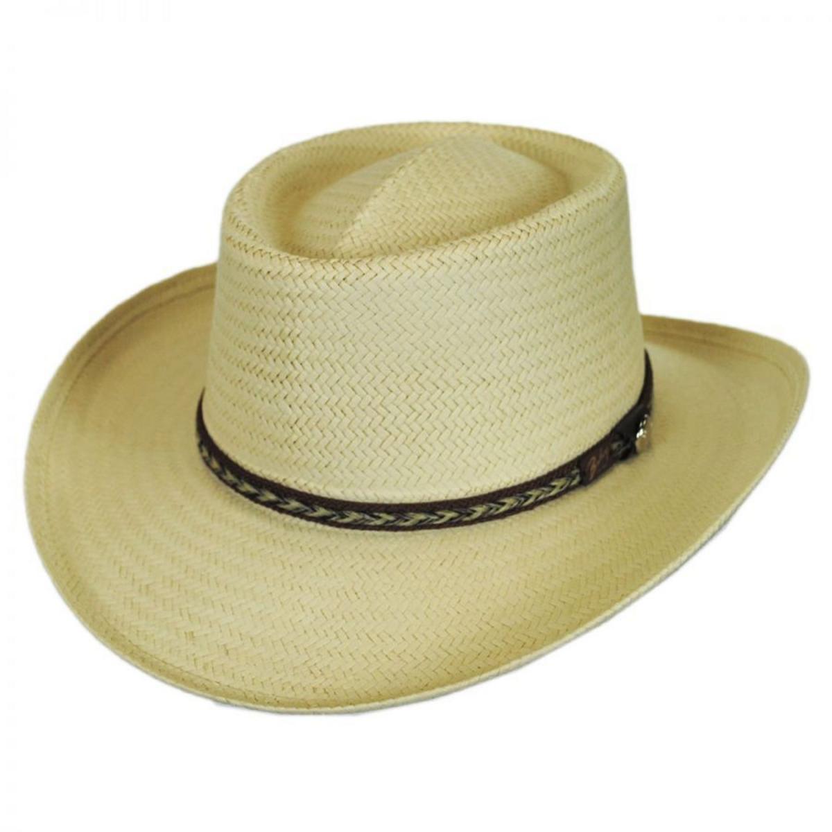 Bailey 1922 | Rockett Raindura Straw Gambler Hat | 127780 | lead | TAN