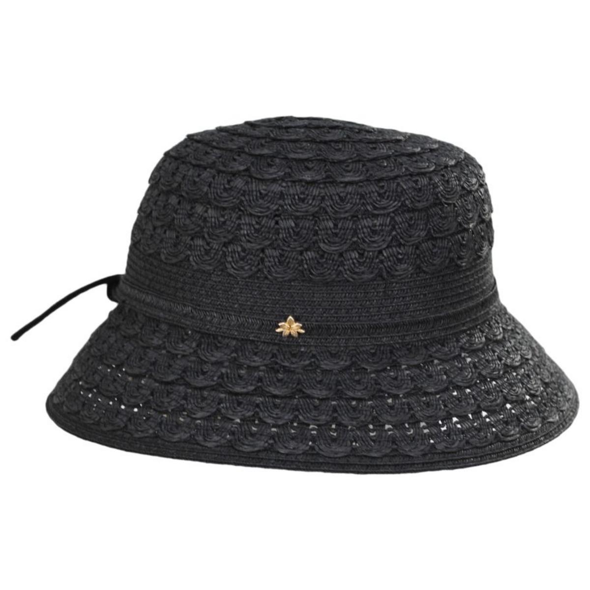 Cappelli | Sorina Toyo Straw Bucket Hat | 101279 | profile | BLACK
