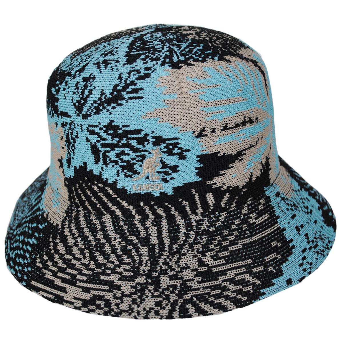 Kangol | Anemone Tropic Lahinch Bucket Hat | 185823 | front | BLACK MULTI