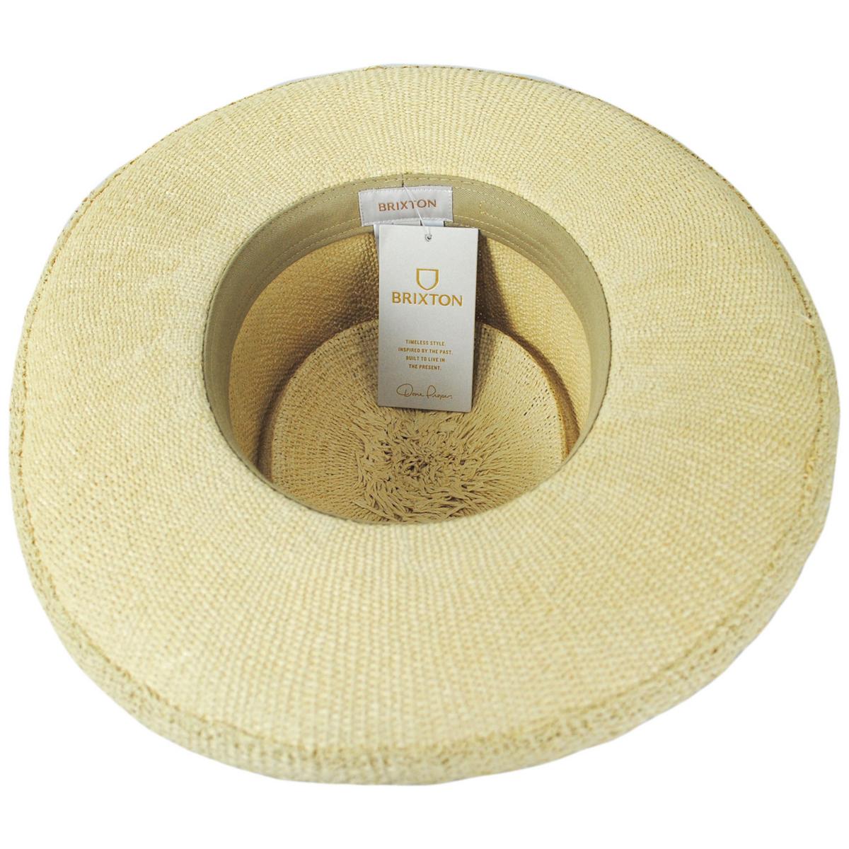 BRIXTON HATS | Cassidy Bangora Straw Boater Hat | 104058 | under | NATURAL