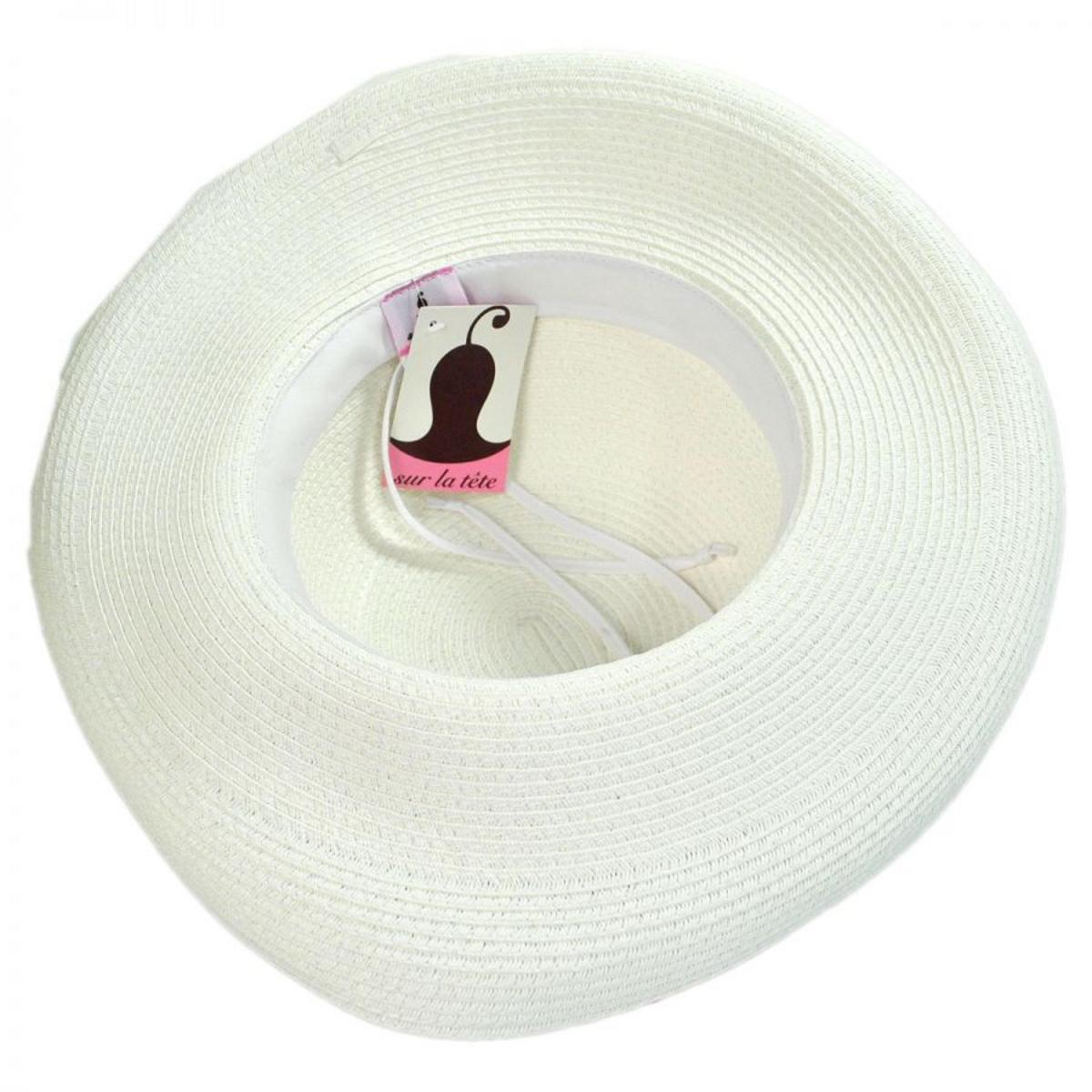 sur la tete | Traveler Toyo Straw Breton Sun Hat | 104200 | under | WHITE