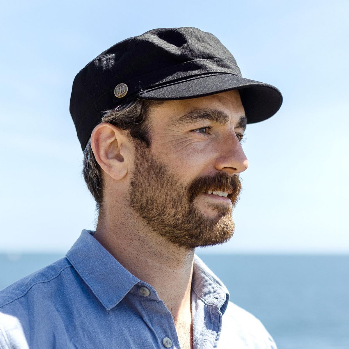 Jaxon Hats | Herringbone Cotton Cadet Cap | 222300 | lsmtwo | BLACK