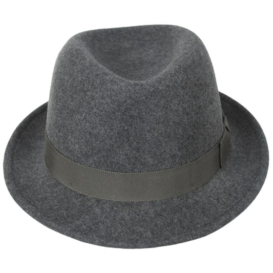 Bailey 1922 | Wynn Wool LiteFelt Fedora Hat | 130048 | front | PEWTER