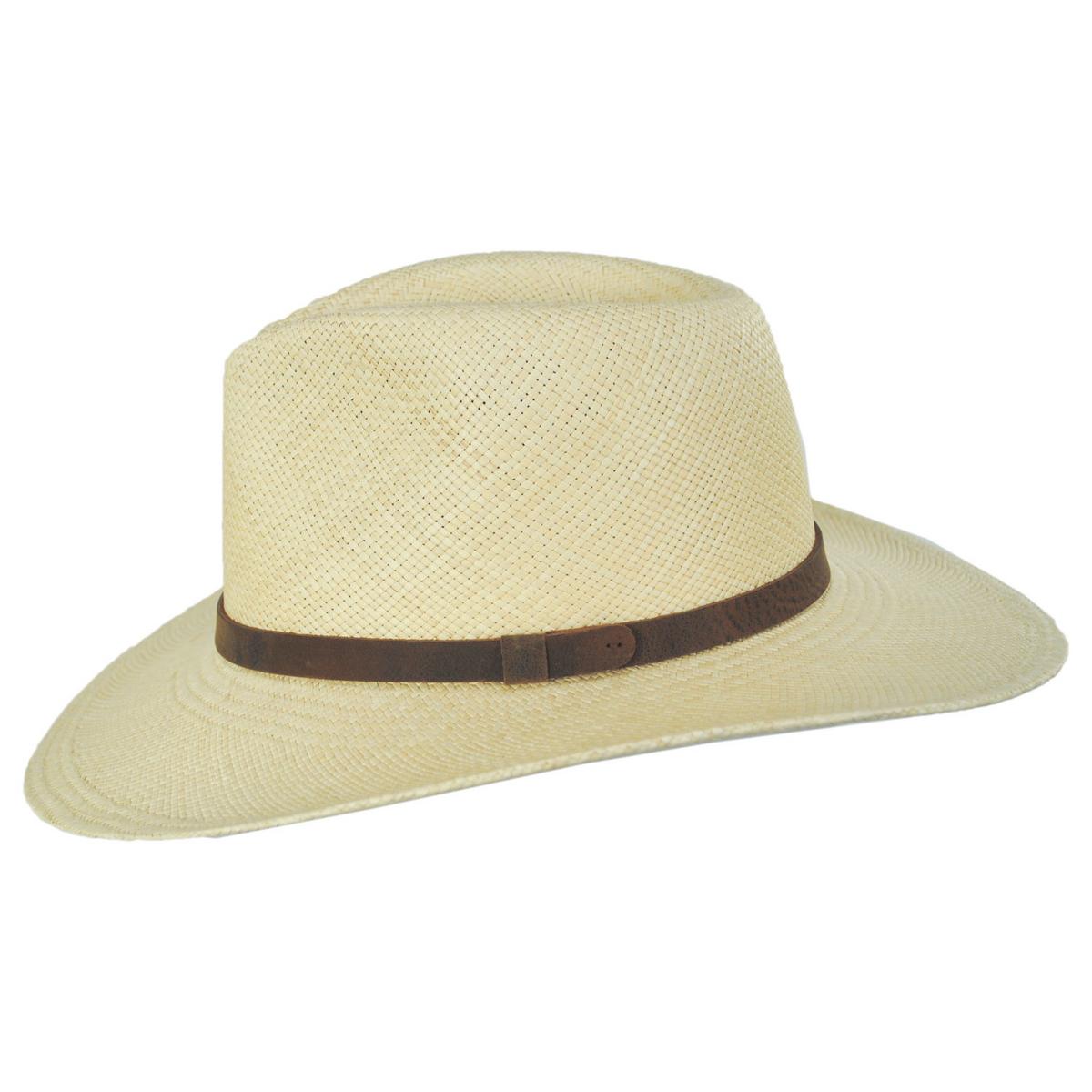 Jaxon Hats | Wholesale MJ Panama Straw Outback Hat B2B Pre-Pack | B2B126417 | profile | NATURAL