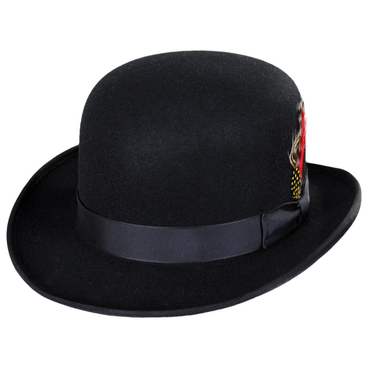 Jaxon Hats | Wholesale Made in the USA - Classics Wool Felt Bowler Hat B2B Pre-Pack | B2B131302 | lead | BLACK