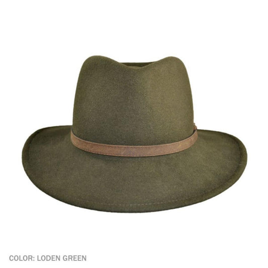 Bollman Hat Company | Heritage Collection 1990s Wool LiteFelt Outback Hat | 130097 | front | LODEN