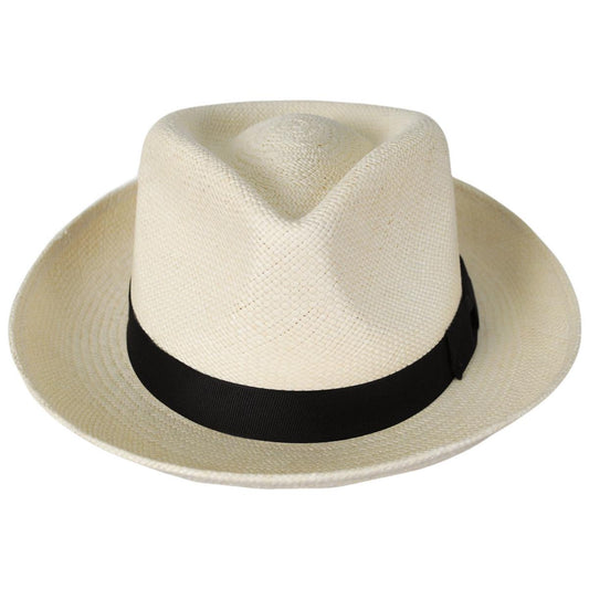 Stetson | Retro Panama Straw Fedora Hat | 126924 | front | NATURAL