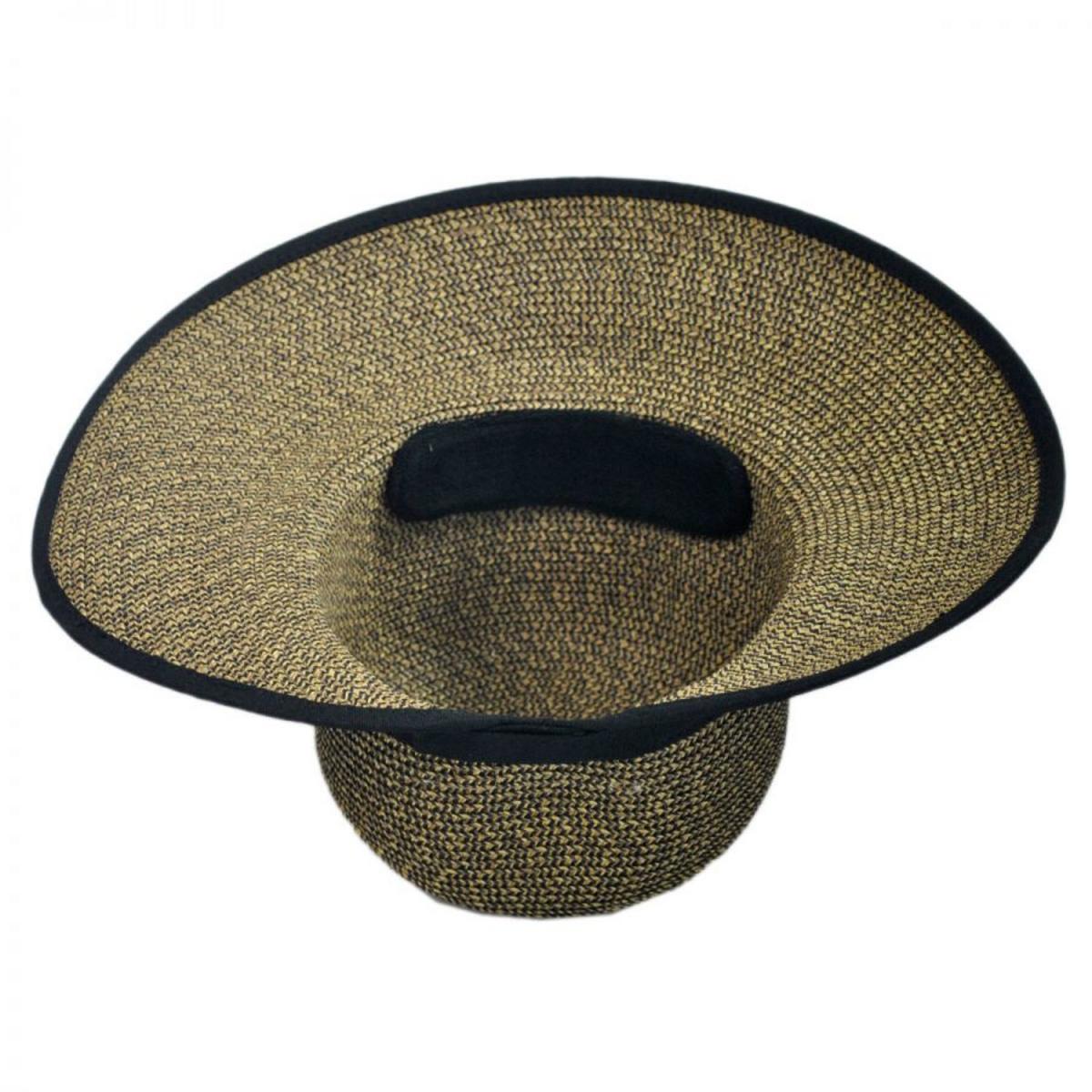 Cappelli | Toyo Straw Braid Facesaver Hat | 101201 | under | COFFEE