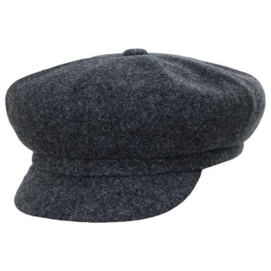 Kangol | Spitfire Wool Newsboy Cap | 160801 | lead | DARK FLANNEL