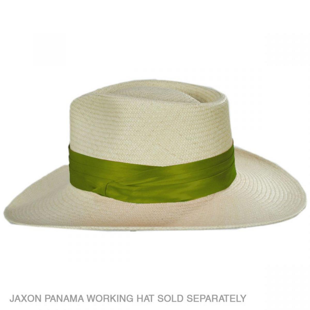 Capas Headwear | 3-Pleat Satin Puggaree Hat Band | 602013 | front | OLIVE GREEN