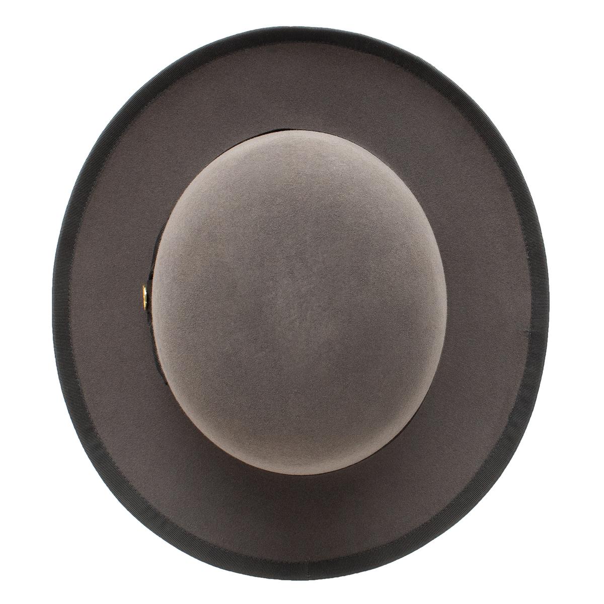 Stetson | Stetsonian B 160th Edition 6X Fur Felt Shapeable Open Crown Fedora Hat | 130755 | top | CARIBOU