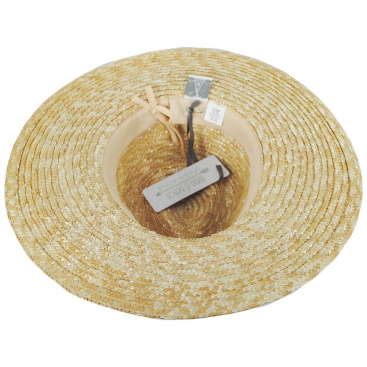 NIKKI BEACH | Tulum Wheat Straw Fedora Hat | 102695 | under | NATURAL