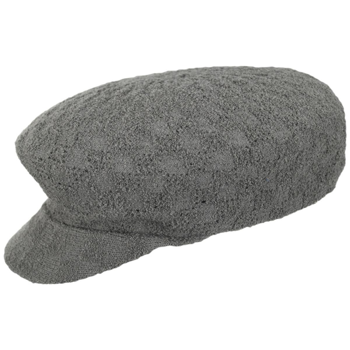 Kangol | Bermuda Check Stitch Mau Fiddler Cap | 201124 | profile | WARM GREY