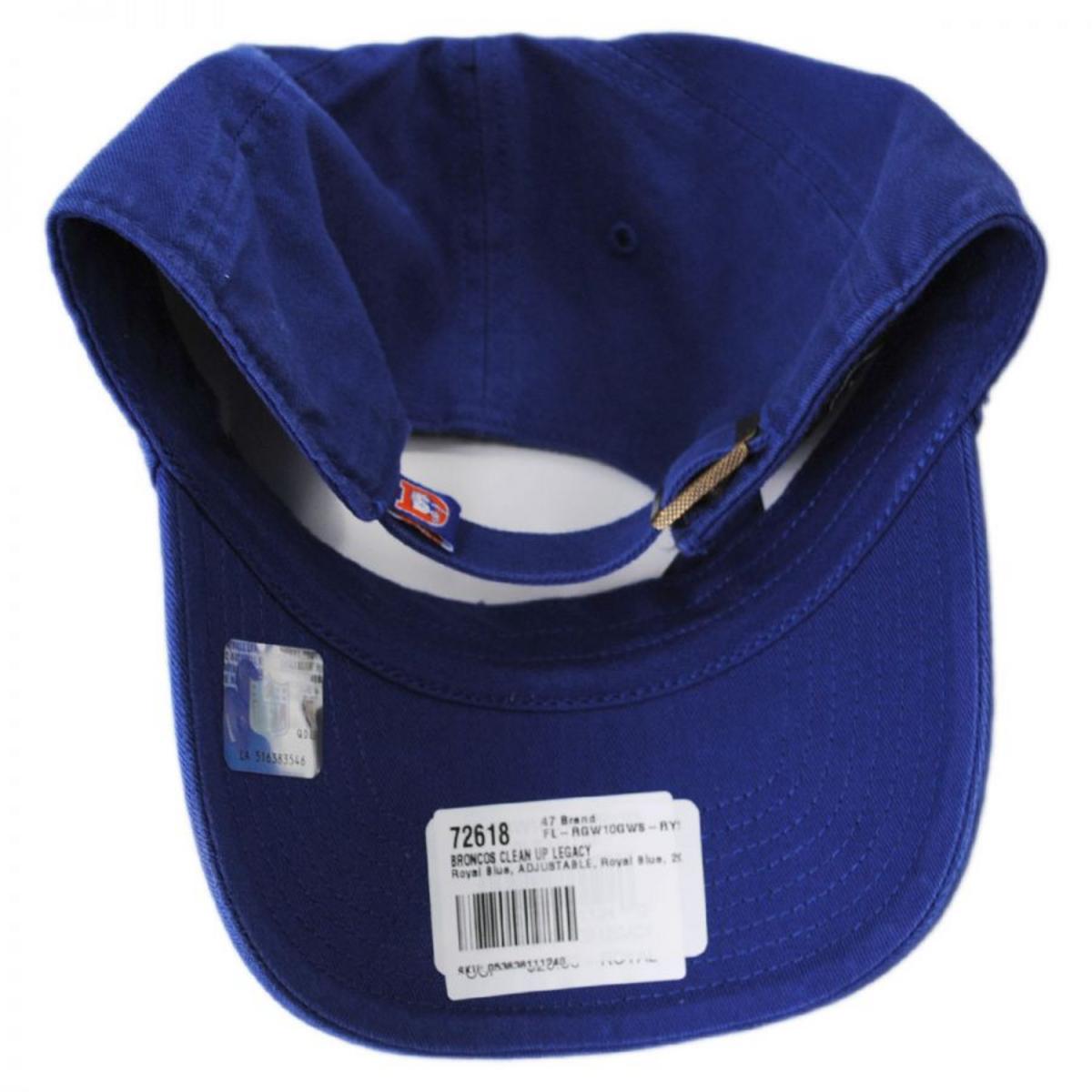 47 Brand | Denver Broncos NFL Clean Up Legacy Strapback Baseball Cap Dad Hat | 203606 | under | ROYAL