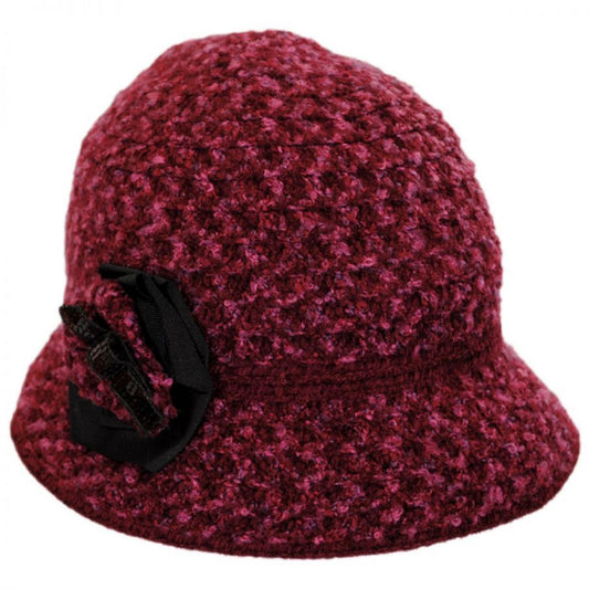 Betmar | Willow Knit Cloche Hat | 106017 | lead | BORDEAUX MULTI