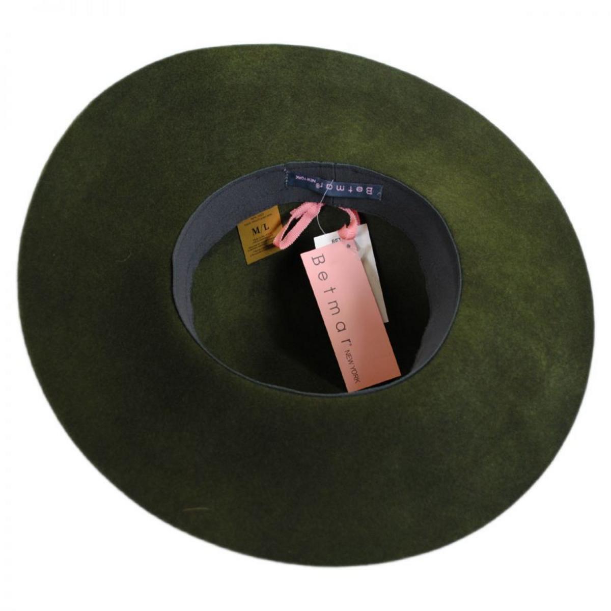 Betmar | Hannah Wool LiteFelt Floppy Hat | 123197 | under | OLIVE GREEN