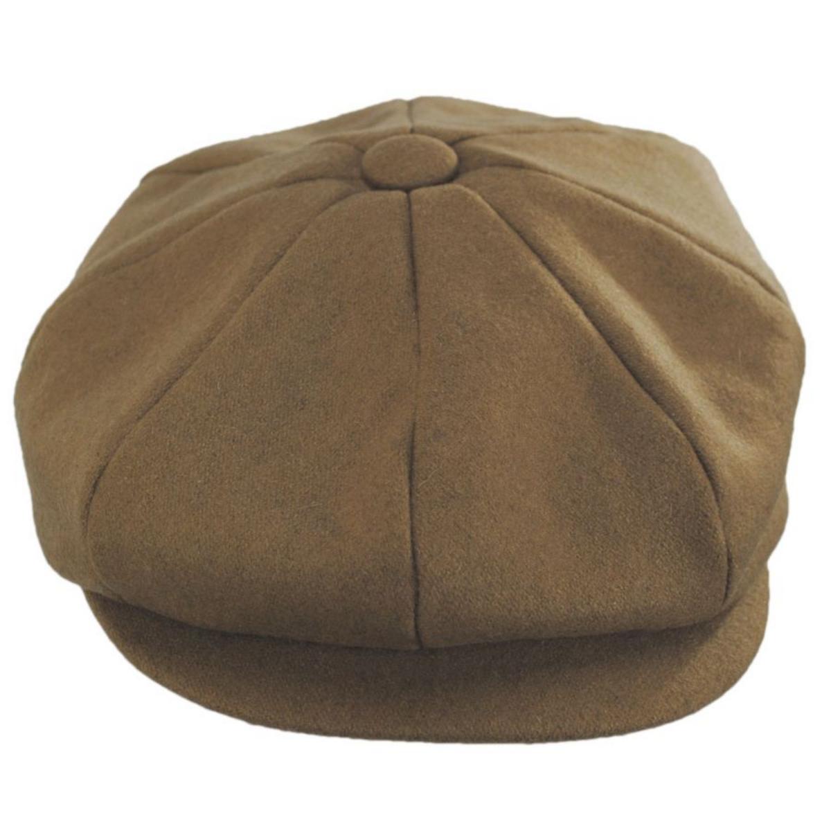 Jaxon Hats | Harlem Wool Blend Newsboy Cap | 167791 | front | CAMEL