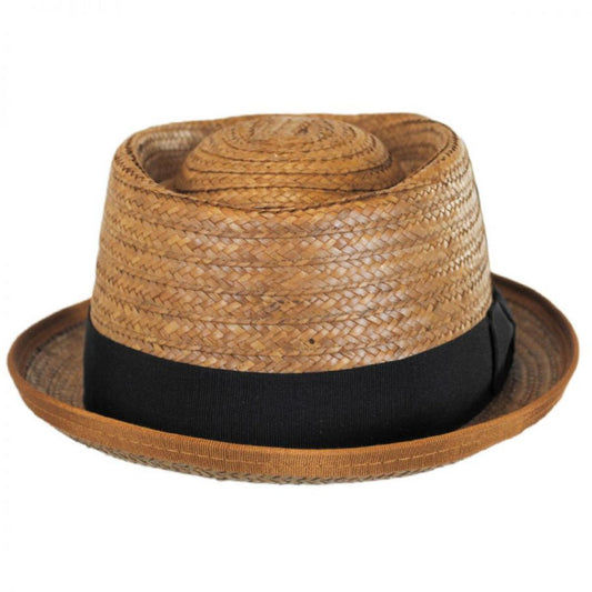 NEW YORK HAT CO | Be Bop Coconut Straw Pork Pie Hat | 128403 | front | NATURAL