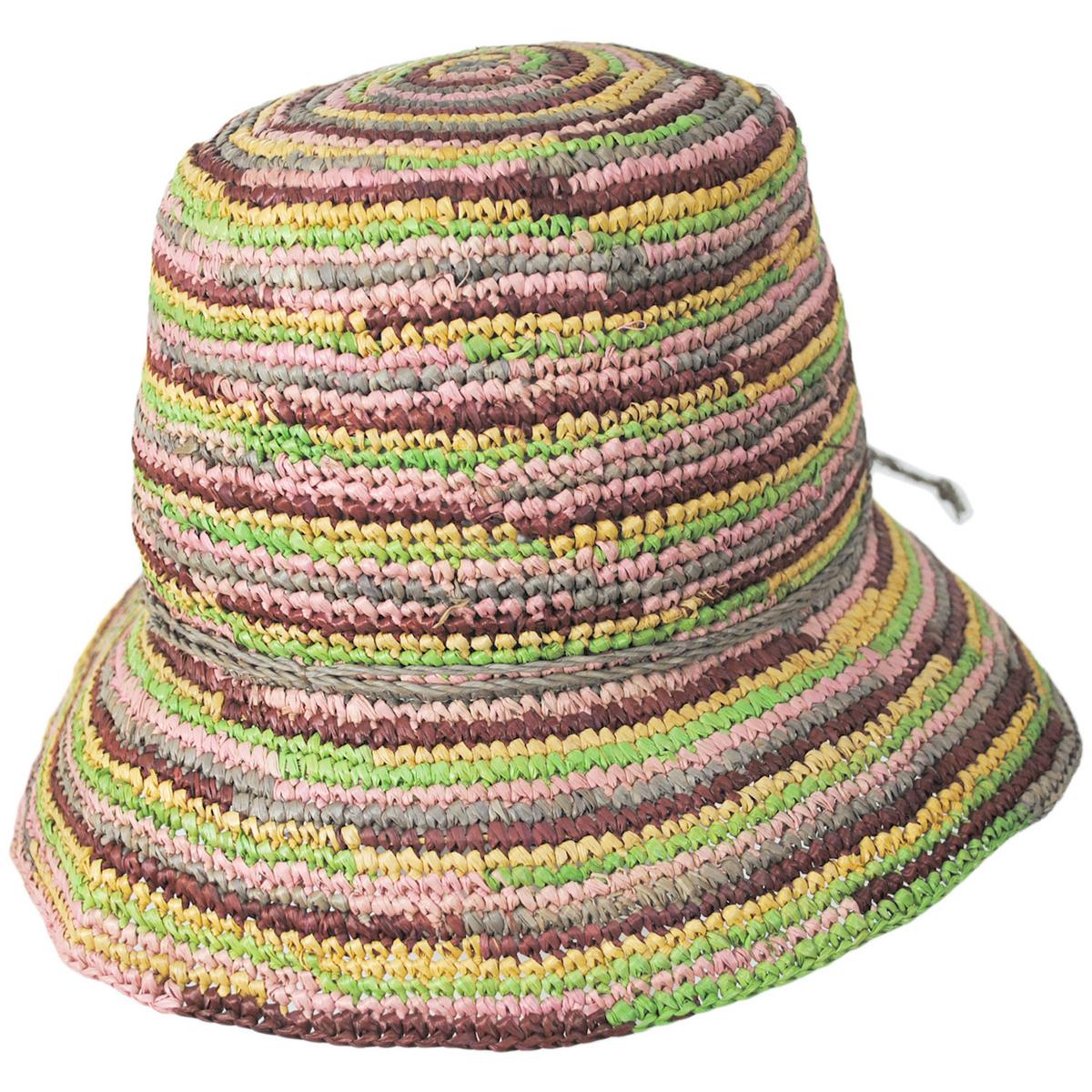 San Diego Hat Company | Iris Raffia Straw Bucket Hat | 103689 | lead | BRIGHTS