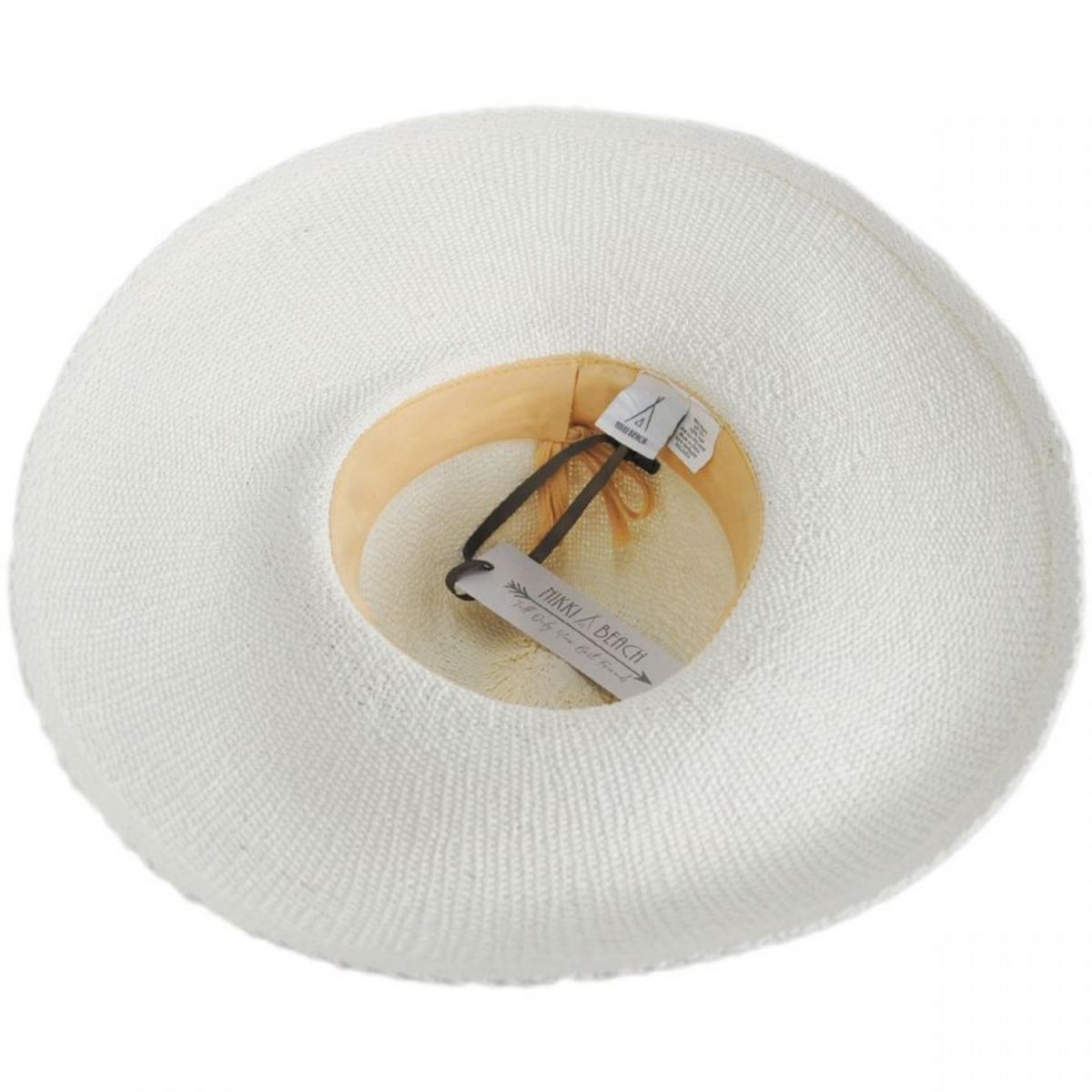 NIKKI BEACH | Barbados Toyo Straw Fedora Hat | 102798 | under | WHITE