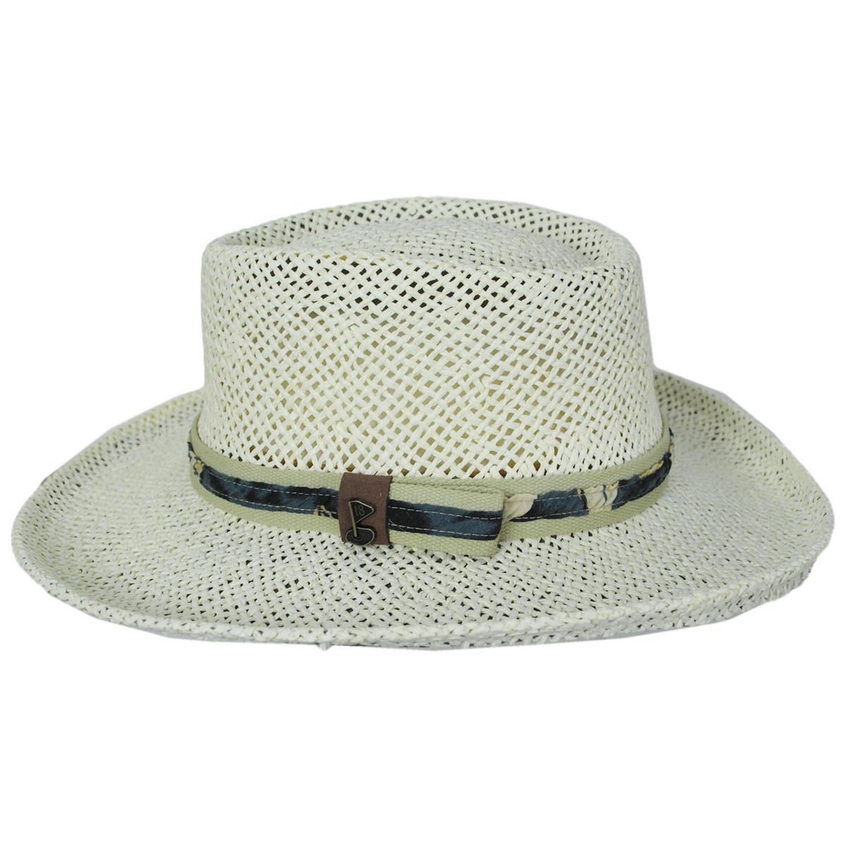 Dorfman Pacific | Golf Toyo Straw Gambler Hat | 126143 | profile | NATURAL