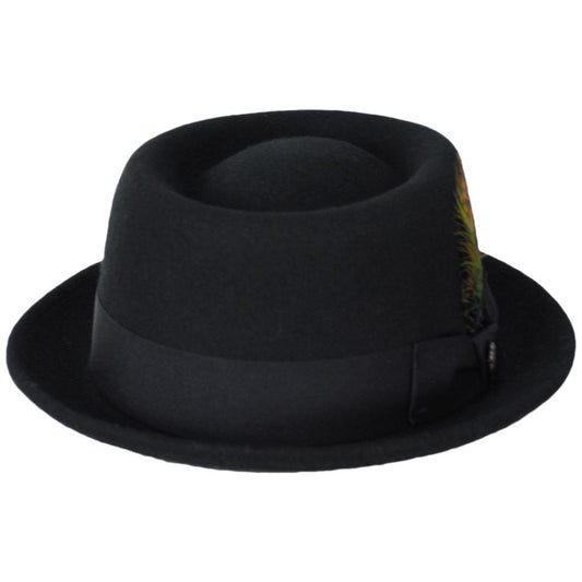 Bigalli | Stingy Brim Wool Felt Pork Pie Hat | 131413 | lead | BLACK