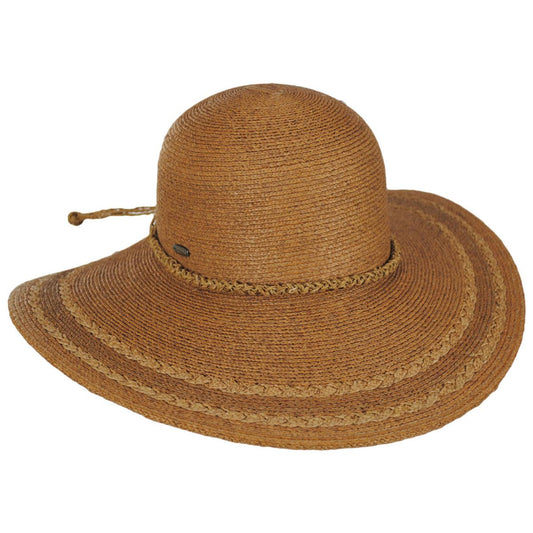 Karen Keith | Crown Point Raffia Braid Straw Swinger Sun Hat | 102237 | lead | WHEAT