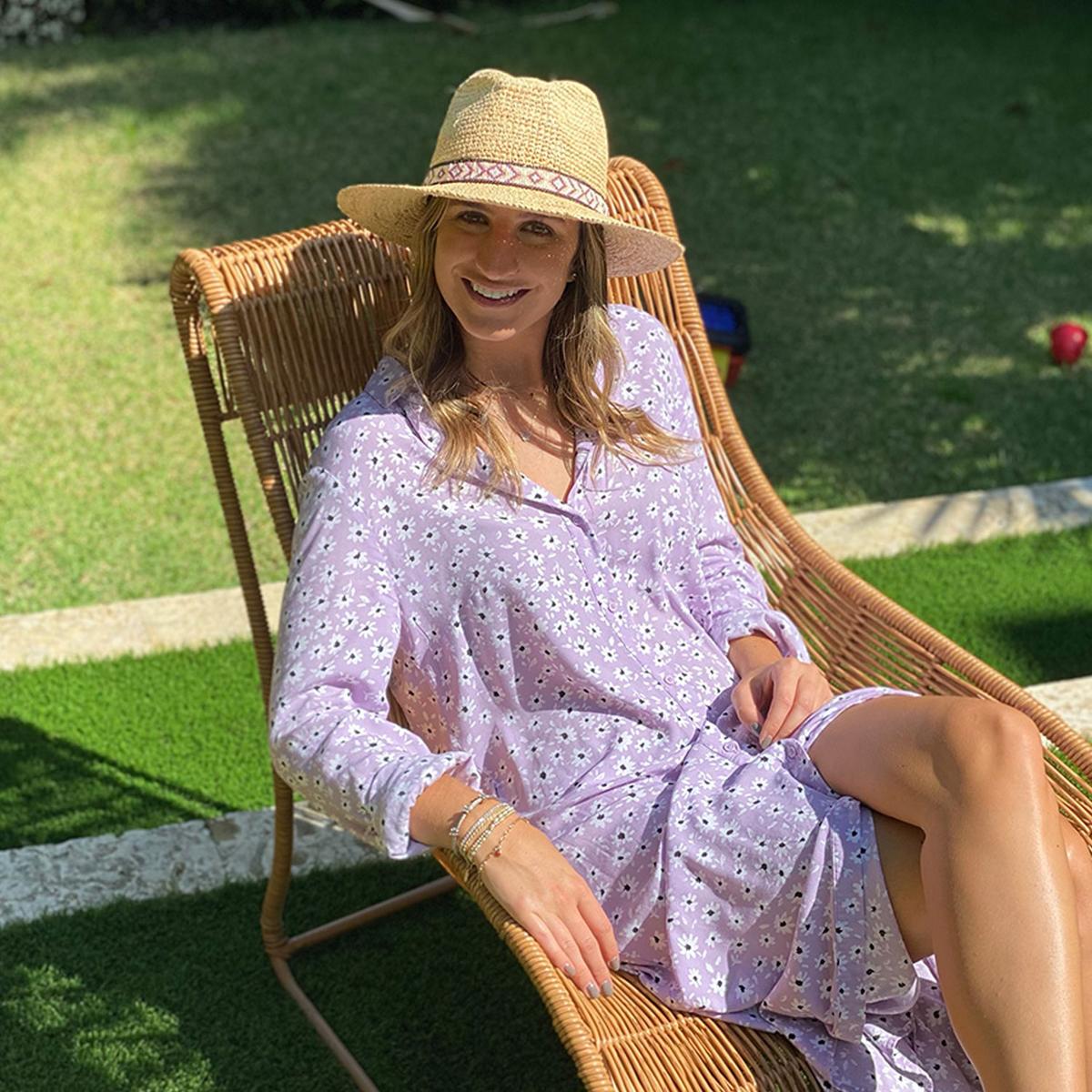 NIKKI BEACH | Hailey Raffia Crochet Straw Fedora Hat | 102686 | lsftwo | NATURAL