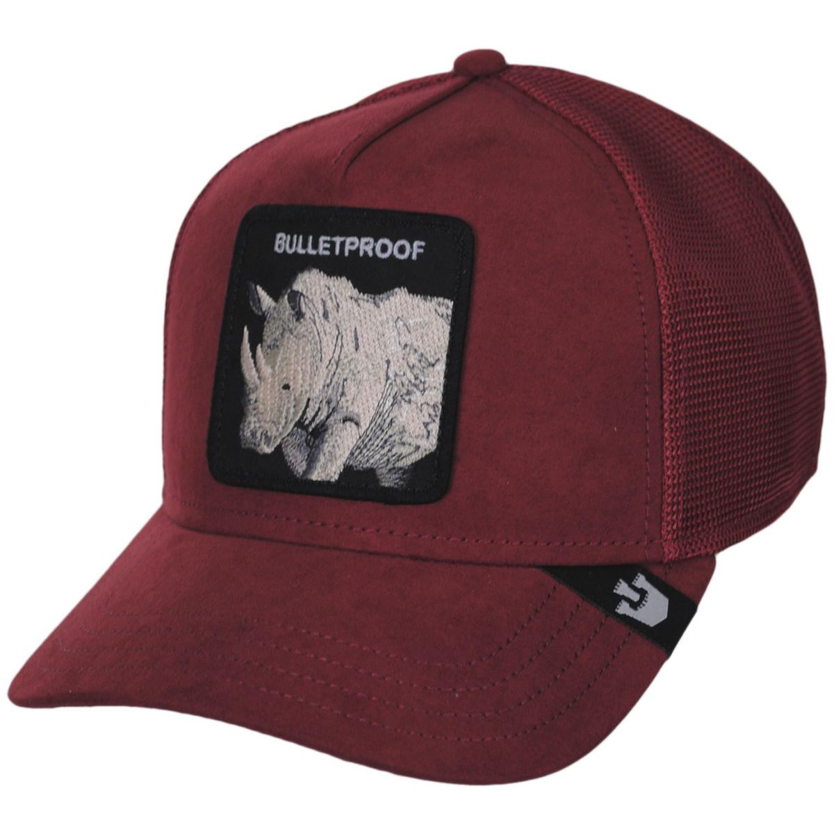 Goorin Bros | Rhino Suede Mesh Trucker Snapback Baseball Cap | 200725 | lead | BURGUNDY