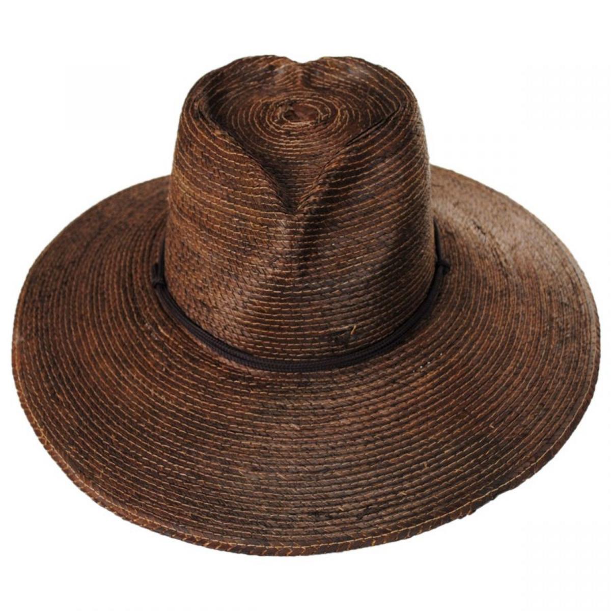 Peter Grimm | Desire Heart Palm Straw Lifeguard Hat | 105202 | front | BROWN