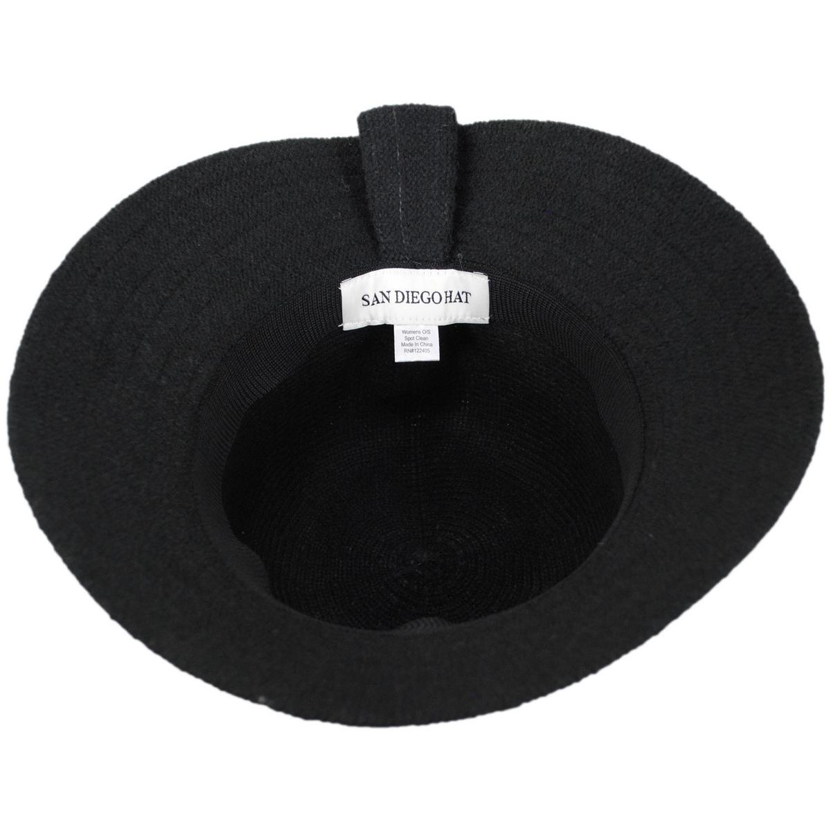 San Diego Hat Company | Jean Ann Knit Bucket Hat | 108664 | under | BLACK