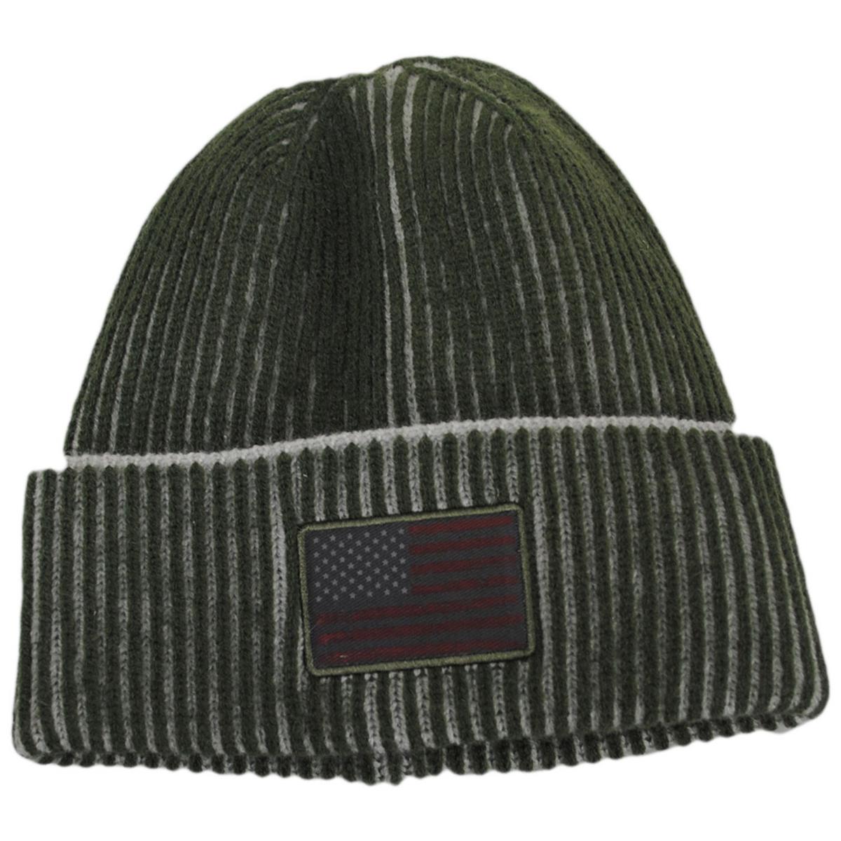 Dorfman Pacific | Constitution Acrylic Knit Beanie Hat | 500043 | lead | OLIVE GREEN