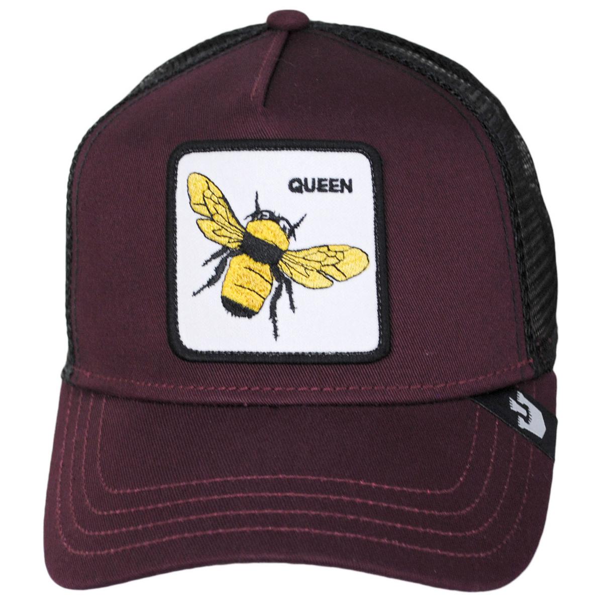 Goorin Bros | Queen Bee Mesh Trucker Snapback Baseball Cap | 200390 | front | WINE