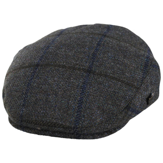 Failsworth | Gamekeeper Lovat Tweed Windowpane Plaid Ivy Cap | 177936 | lead | GRAY