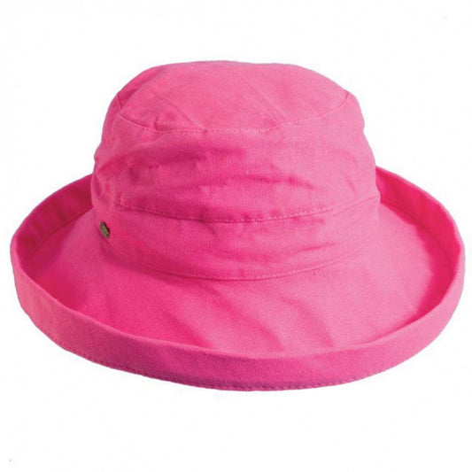 Scala | Lahaina Cotton Sun Hat | 106303 | lead | C ROSE