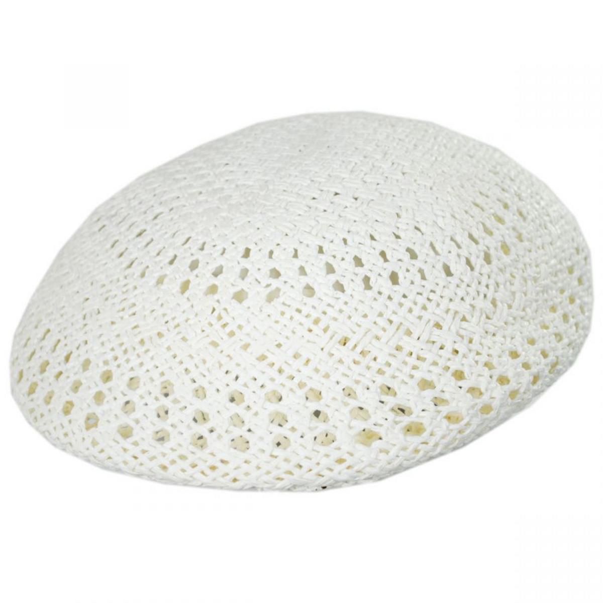 Capas Headwear | Vented Toyo Straw Ascot Ivy Cap | 126697 | lead | WHITE