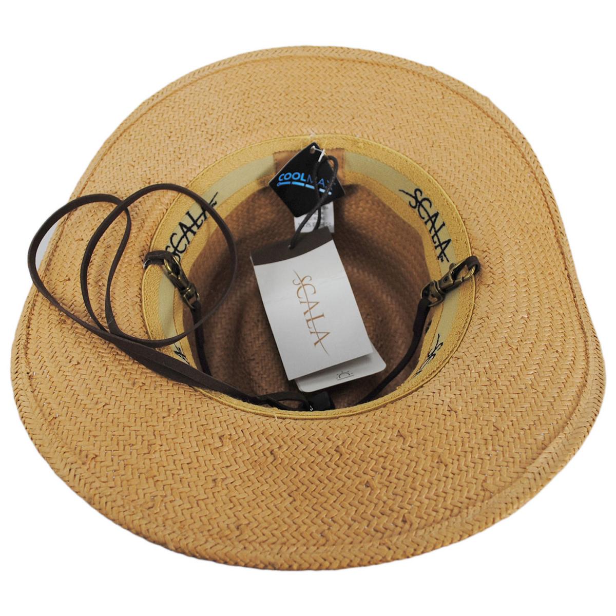 Scala | Maddox 5BU Toyo Straw Outback Hat | 126076 | under | TEA