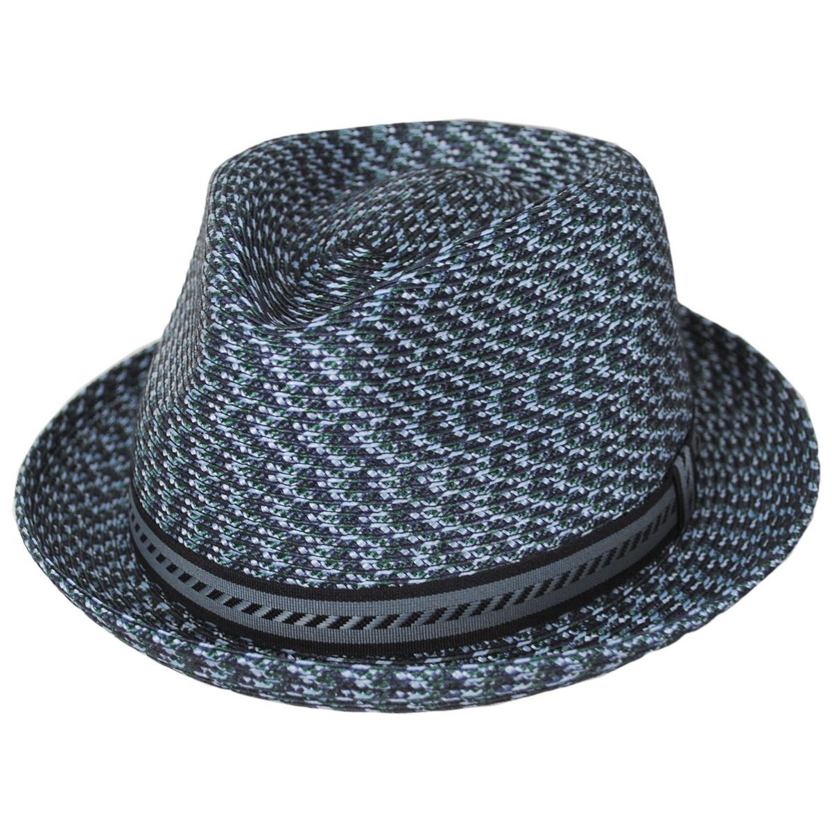 Bailey 1922 | Mannes Poly Braid Fedora Hat - Fashion Colors | 127844A | lead | MIDNIGHT BLUE