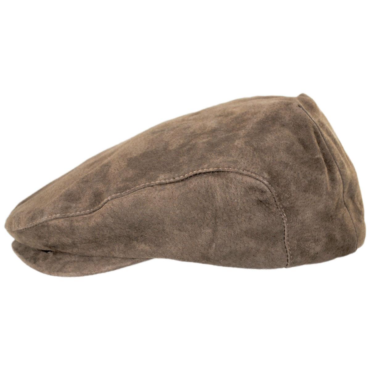 Jaxon Hats | Five-Point Suede Ivy Cap | 170200 | profile | COFFEE
