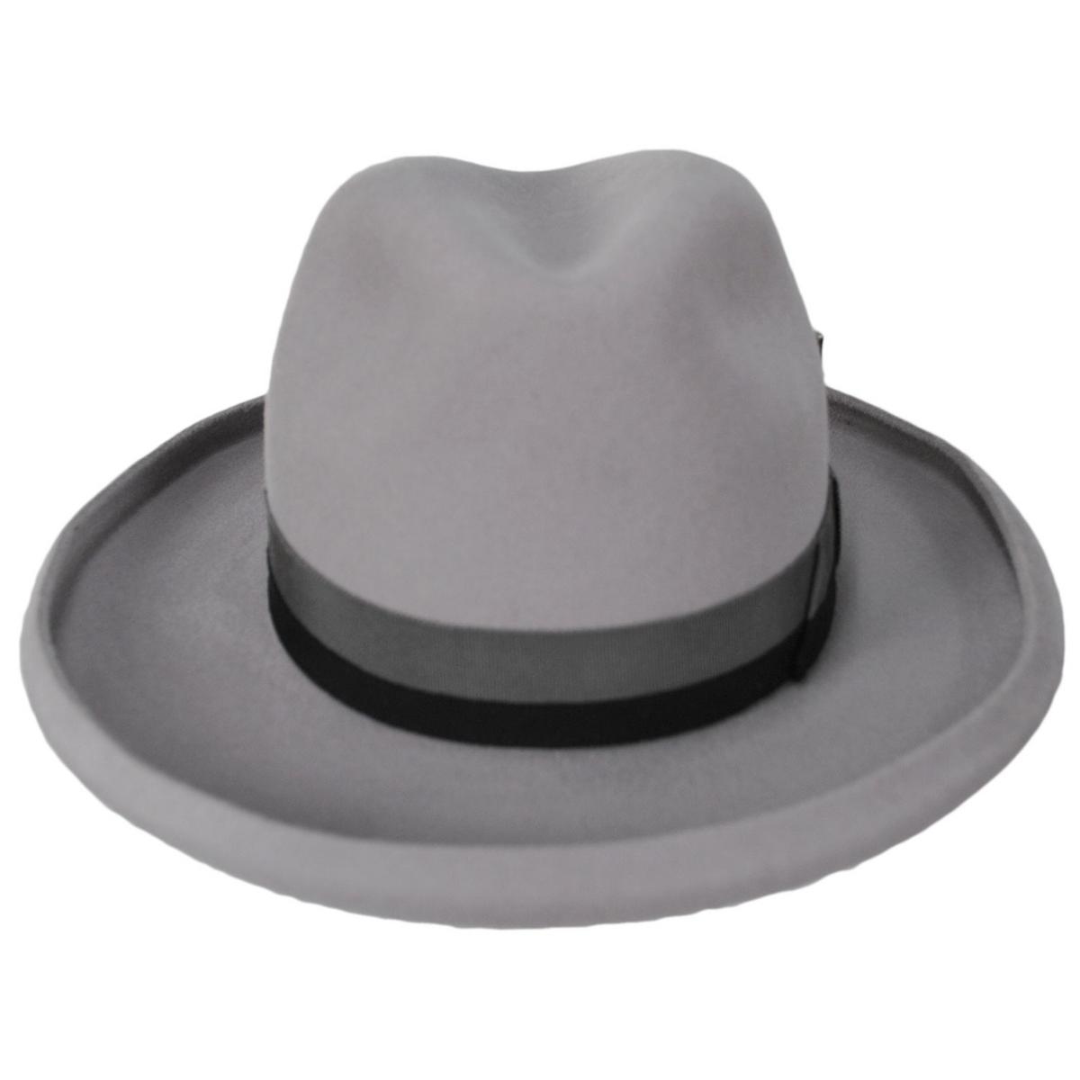 Bailey 1922 | Walsden Wool Felt Homburg Hat | 133301 | front | FLINT GREY