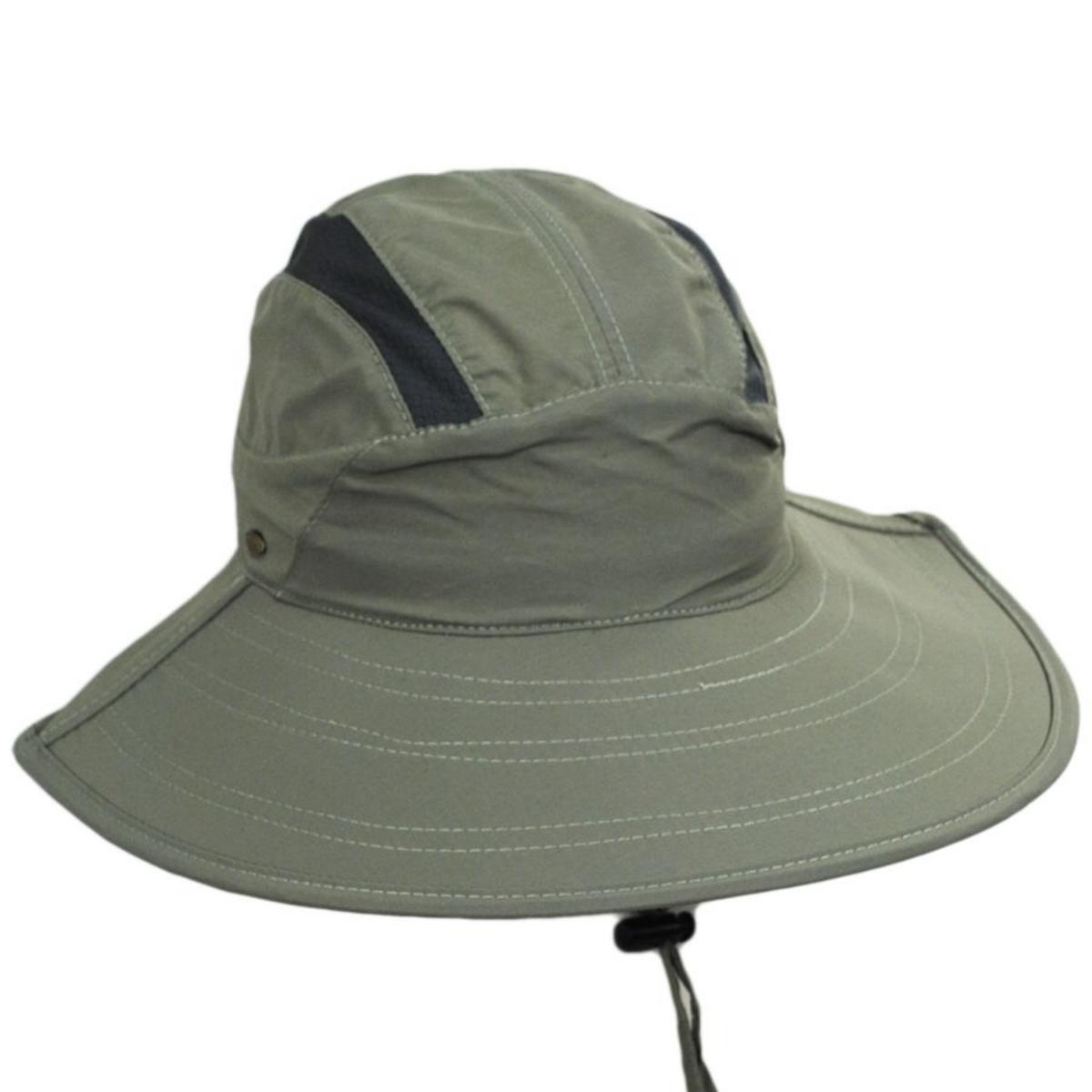Scala | Natalie Nylon Trail Hat | 106435 | lead | OLIVE