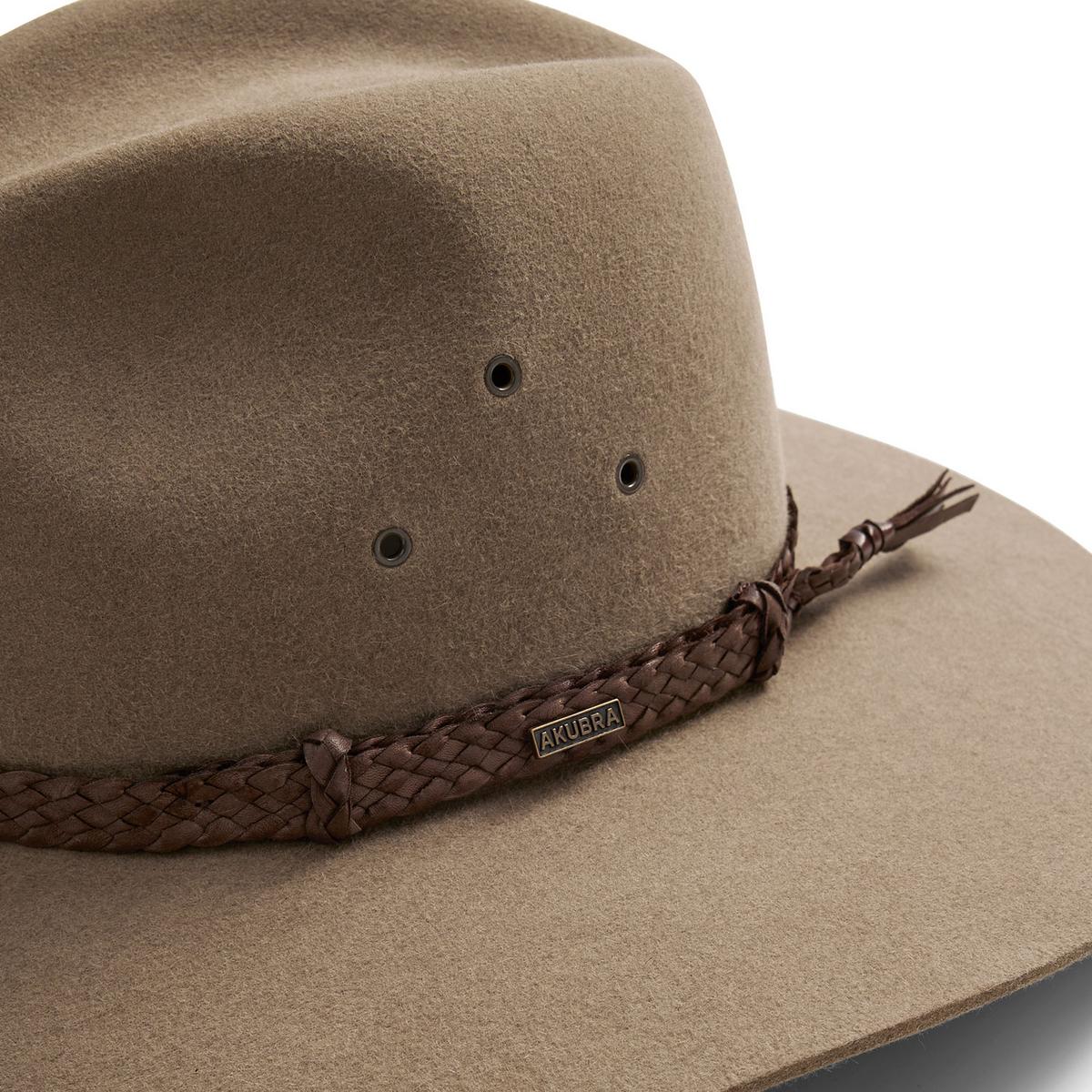 Akubra | Riverina Fur Felt Australian Western Hat | 131710 | detailtwo | BRAN