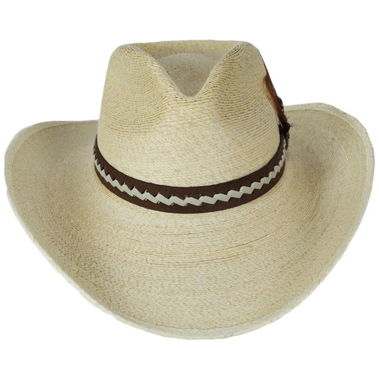 Charlie 1 Horse | Lainey Wilson Road Runner Palm Straw Outback Hat | 101679 | front | TOASTED