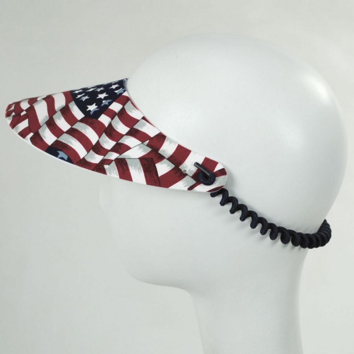 The Incredible Sunvisor | Springlace Flags Sunvisor | 196352 | profile | RED/WHITE/BLUE