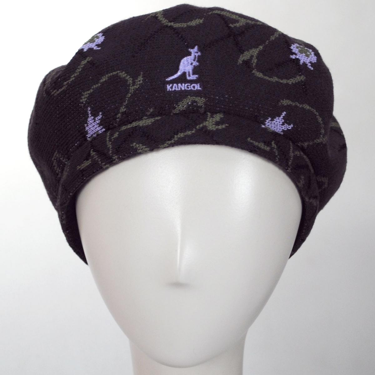 Kangol | Tapestry Jacquard Knit Jax Beret | 150924 | front | DEEP PLUM FLORAL