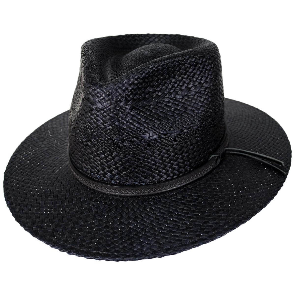 Bailey 1922 | Horan Panama Straw Fedora Hat - Black | 127732BLK | lead | BLACK