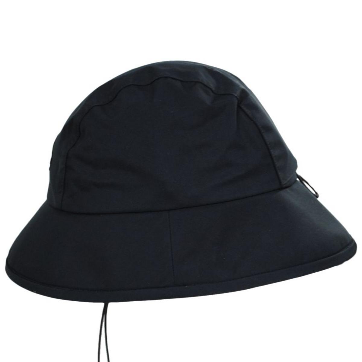 Tilley Endurables | Storm Bucket Rain Sou'wester Hat | 400848 | profile | BLACK
