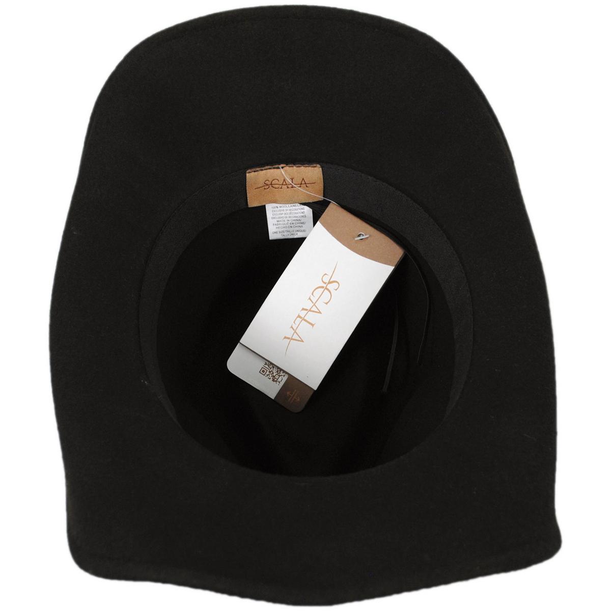 Scala | Kamela Wool Felt Western Hat | 123444 | under | CHOCOLATE