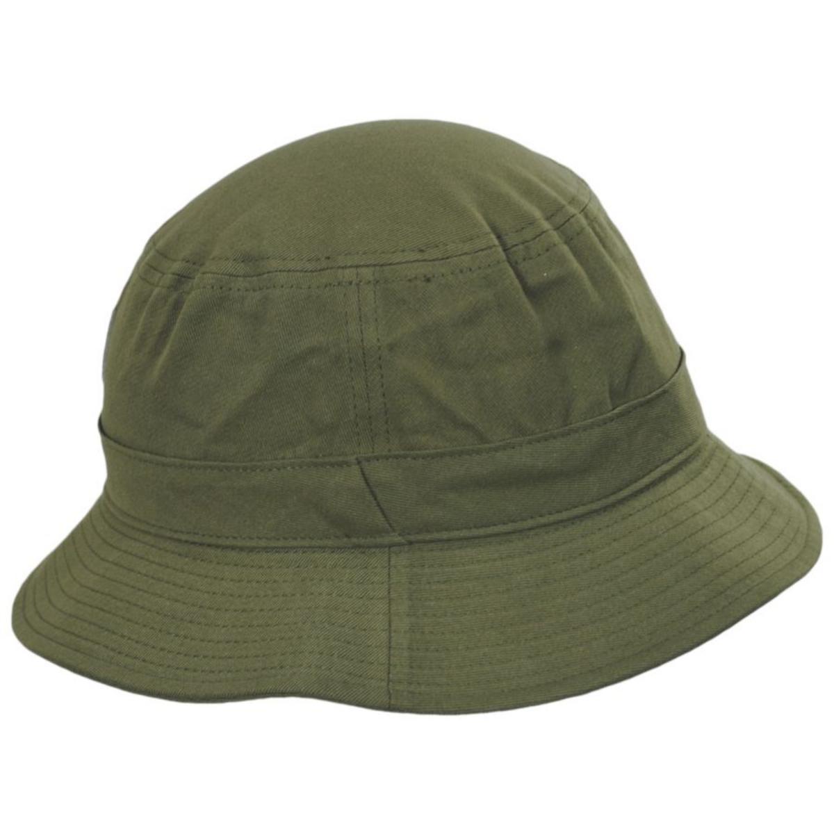 BRIXTON HATS | Beta Cotton Packable Bucket Hat - Standard Colors | 185525 | profile | MILITARY OLIVE